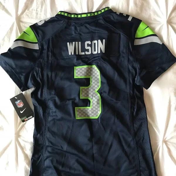 Women's Seattle Seahawks Russell Wilson Nike College Navy Game Jersey