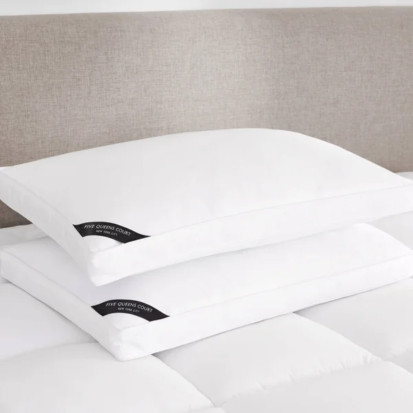 Five Queens Court Elite Down Alternative Density Bed Pillow - Firm, White