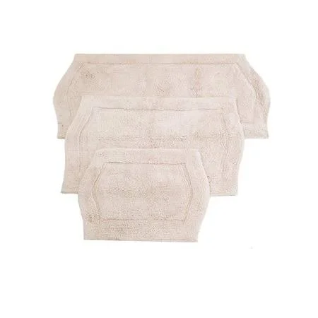 Waterford 3 Piece Bath Rug Set 17x24 21x34 24x40 Natural, Beige