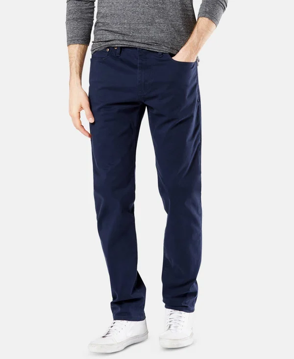 Dockers Men's Jean-Cut Supreme Flex Slim Fit Pants, Created for Macy&s - Maritime Blue - Size 38x32