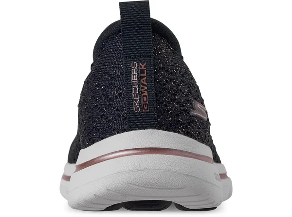 Skechers Women's GOwalk 5 Brave Slip-On, Navy/Gold