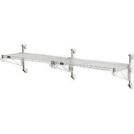 Nexel Poly-Green Wall Mount Wire Shelving - 30x22W x 18x22D x 14x22H 1-Shelf Add-On