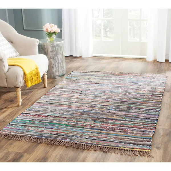 Safavieh Rag Rug RAR121M Grey - Multi 5& x 8& Area Rug