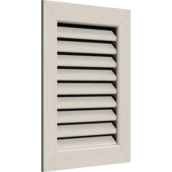 Ekena Millwork GVWVE36X3001SFPPI 36x22W x 30x22H Vertical Gable Vent (41x22W x 35x22H Frame Size): Primed - Functional, Smooth Pi