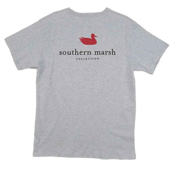 Southern Marsh Vintage Flag Pocket Tee Light Gray, L