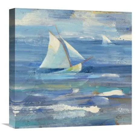 Global Gallery Albena Hristova 'Ocean Sail v.2' Canvas Wall Art - Size: 18 x 18