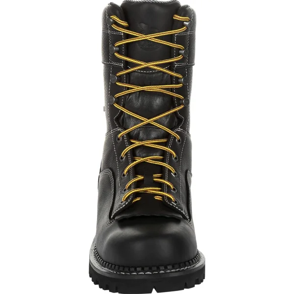 Georgia Boot Amp LT Logger Low Heel Waterproof Work Boot Size 7(w) - Black