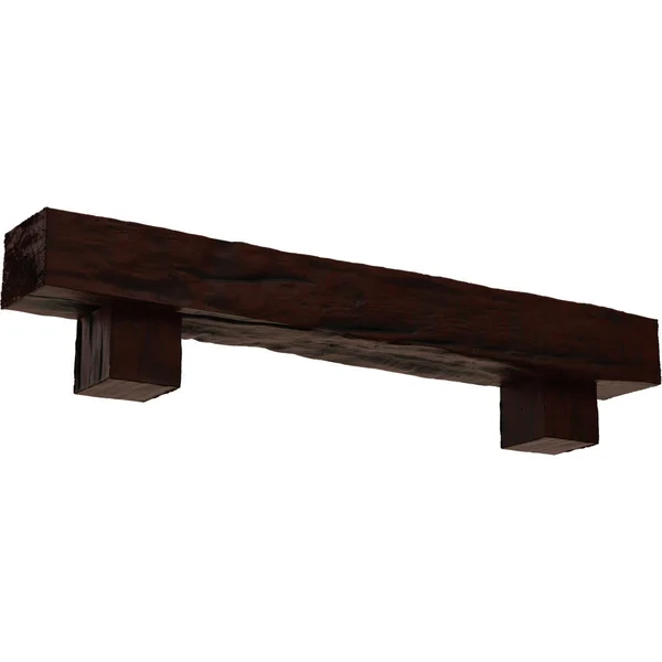 4x22H x 4x22D x 36x22W Riverwood Faux Wood Fireplace Mantel Kit w/ Alamo Corbels - Natural Pecan