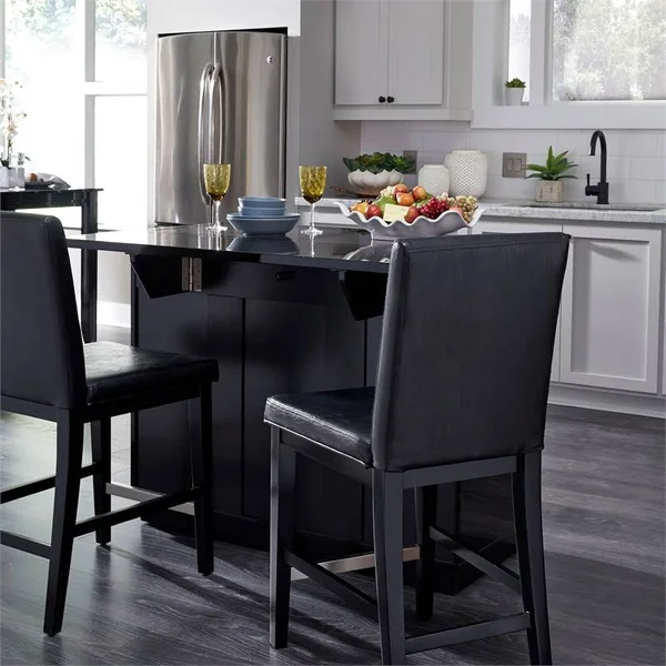 Homestyles 8002-89 Linear Black Counter Stool