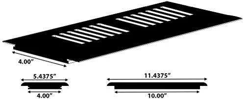 Moldings Online 3667110504 Armstrong Blackened Brown Collection: Prime Harvest Red Oak Surface Mount Vent, Length: 10x22