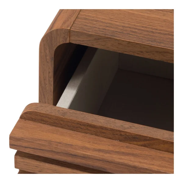 New Pacific Direct Wilson Slat Side Table - Walnut
