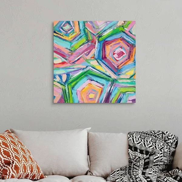 Beach Umbrellas, Canvas Wall Art, 30x30, Great Big Canvas