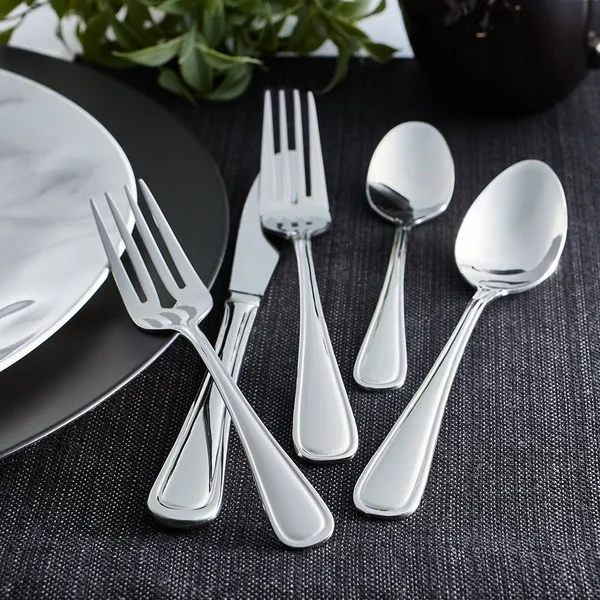 Riverridge Home 46 Piece Monogrammed Flatware Set - Marina Pattern