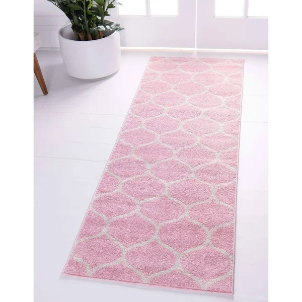 Unique Loom 3151569 7 x 7 ft. Rounded Trellis Frieze Round Rug Light Gray