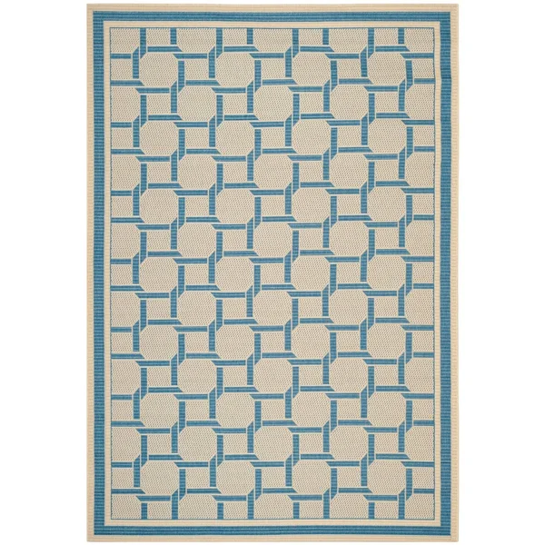 Safavieh Martha Stewart MSR4258-50 5&3x22 x 7&7x22 Cream, Chocolate Area Rug