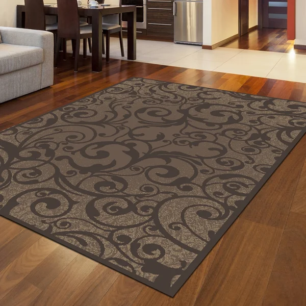 Admire Home Living Plaza Area Rug - 2&2 inch x 7&7 inch, Gray