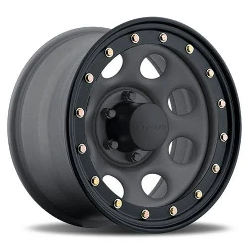 16x8 8x165.10mm|8x6.5 inch U.S. Wheel 046 Series Stealth Crawler Lockring Style Gunmetal Wheels