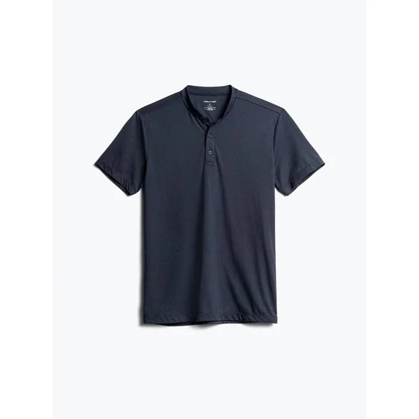 Men's Composite Merino Short Sleeve Henley - Navy - Xs - Built for Comfort & Backed by Science - Ministry of Supply