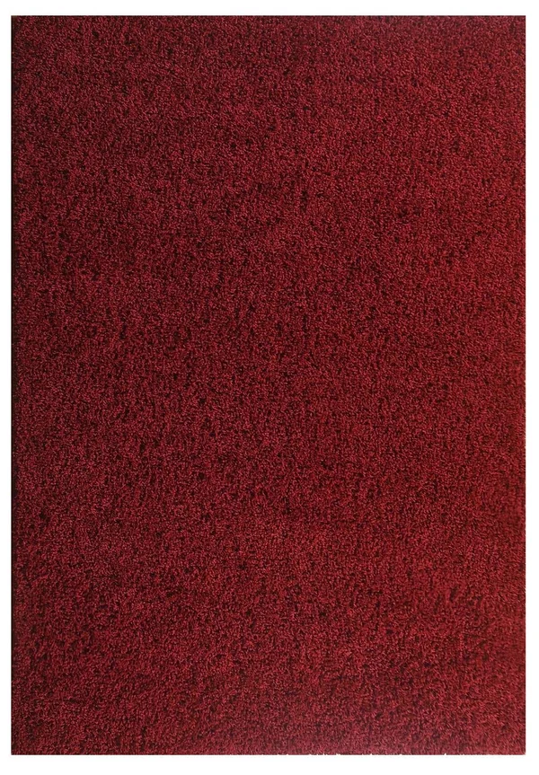 Moon Solid Shag Modern Plush Red Area Rug 5 ft. by 7 ft. - 8& x 10&