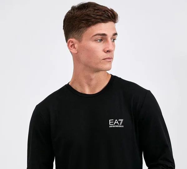 EA7 Core ID Long Sleeve T-Shirt - Black - Size S