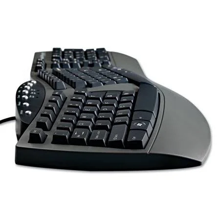 Fellowes Microban Split Design Keyboard, Black