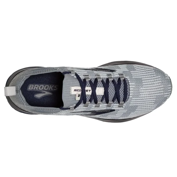 Brooks Men's Ricochet 2 Running Shoes - Black/Grey/Blue