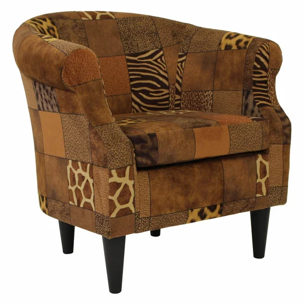 Fox Hill Nikole Patchwork Animal Print Club Chair