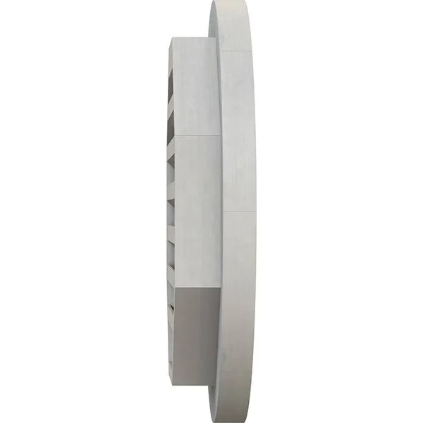 Ekena Millwork GVWRO16X1600RFPWR 16x22W x 16x22H Round Gable Vent (21x22W x 21x22H Frame Size): Primed, Functional, Rough Sawn W