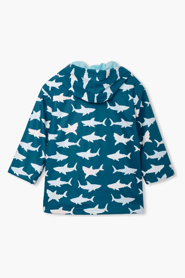 Hatley Color Changing Splash Jacket Great White Sharks 2