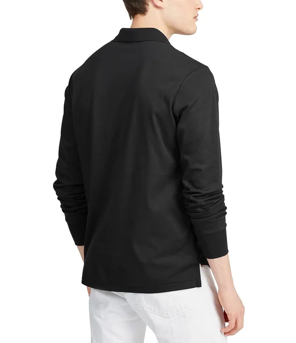 Polo Ralph Lauren Men's Long Sleeve Soft Cotton Polo Shirt Polo Black