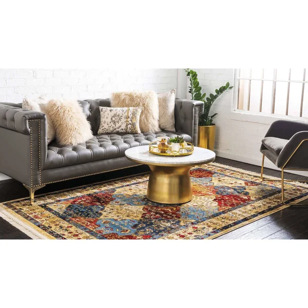 Unique Loom District Book Hill Multi 9 ft. x 12 ft. Area Rug