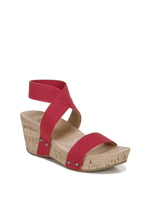 LifeStride Del Mar Women's Wedge Sandals - Size: 6.5, Red