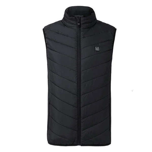 Unisex Warming Heated Vest Jacket, Black, 2XL