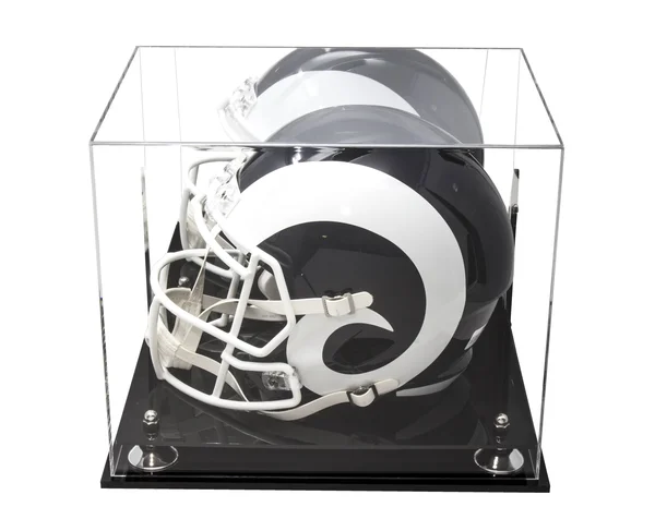 Versatile Deluxe Acrylic Display Case - Large Rectangle Box with Silver Risers Mirror and Wall Mount 14.5 inch x 11 inch x 12 in