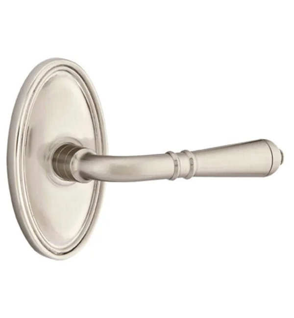 Emtek 8220TUS10BLH Privacy Turino Lever with Oval Rose Finish: Oil Rubbed Bronze - Handle Orientation: Left