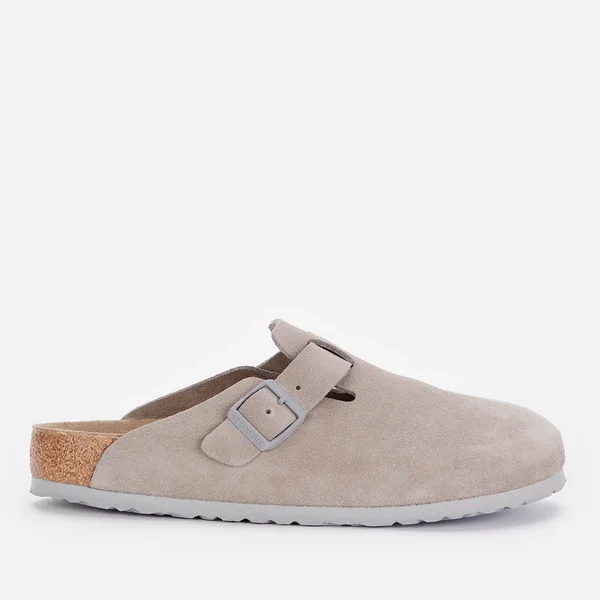 Birkenstock Boston Suede Leather Stone Coin Clogs