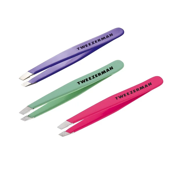 Tweezerman Bahama Blue Stainless Steel Mini Slant Tweezer